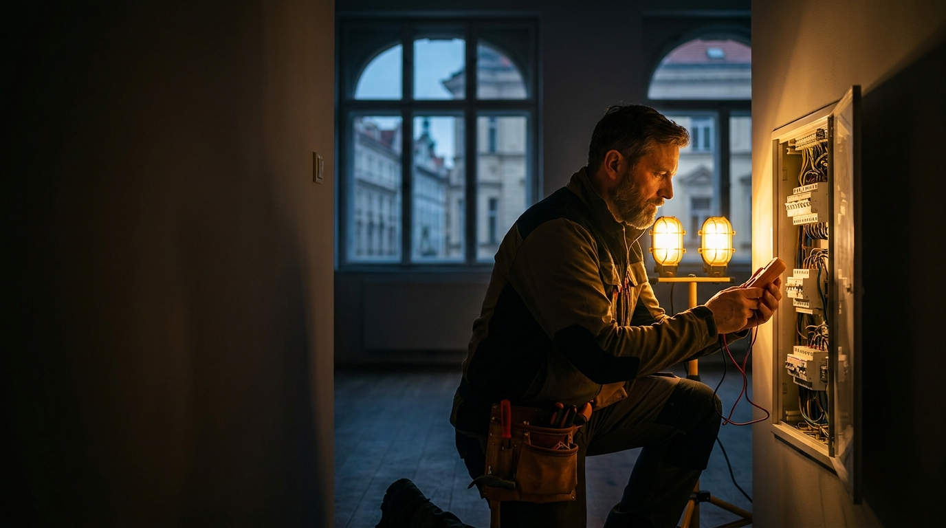 Hledání závad a opravy, Electrician Prague